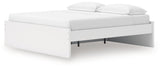 Onita White King Platform Bed with 1 Side Storage (Online Special Price) - Ornate Home
