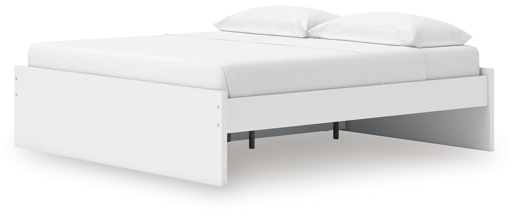 Onita White King Platform Bed with 1 Side Storage (Online Special Price) - Ornate Home