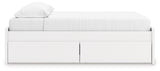 Onita White King Platform Bed with 1 Side Storage (Online Special Price) - Ornate Home