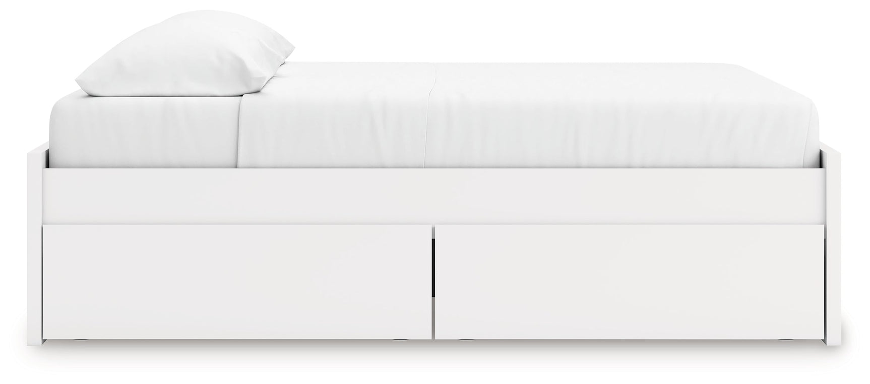 Onita White King Platform Bed with 1 Side Storage (Online Special Price) - Ornate Home