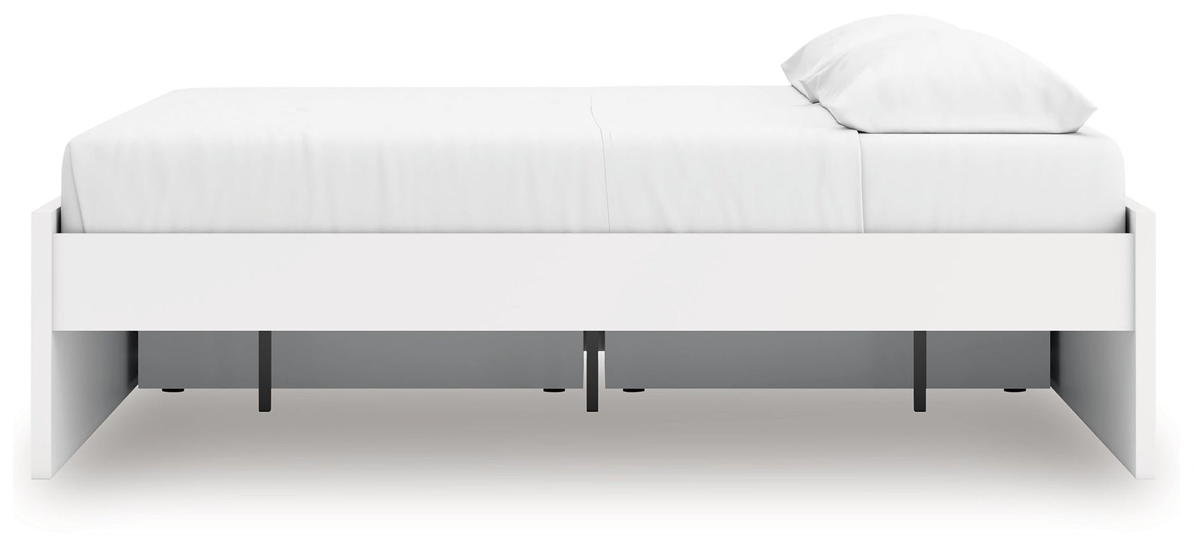 Onita White King Platform Bed with 1 Side Storage (Online Special Price) - Ornate Home