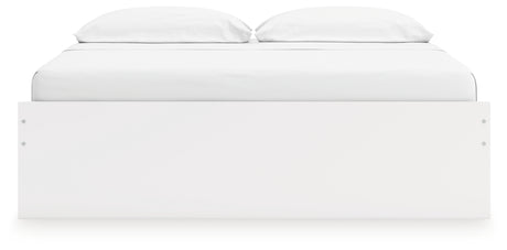 Onita White King Platform Bed with 1 Side Storage - Ornate Home