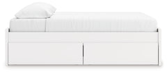 Onita White King Platform Bed with 1 Side Storage - Ornate Home