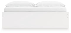 Onita White King Platform Bed with 1 Side Storage - Ornate Home