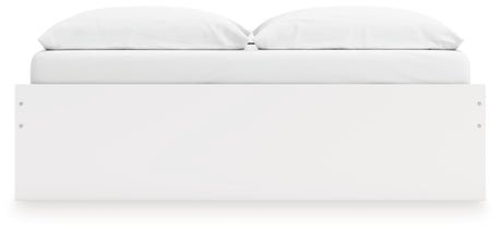 Onita White King Platform Bed with 1 Side Storage - Ornate Home