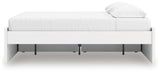 Onita White King Platform Bed with 1 Side Storage - Ornate Home