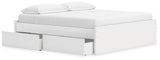 Onita White King Platform Bed with 2 Side Storage (Online Special Price) - Ornate Home