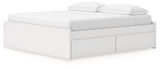 Onita White King Platform Bed with 2 Side Storage (Online Special Price) - Ornate Home