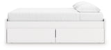 Onita White King Platform Bed with 2 Side Storage (Online Special Price) - Ornate Home