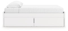 Onita White King Platform Bed with 2 Side Storage - Ornate Home