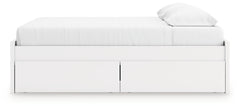 Onita White King Platform Bed with 2 Side Storage - Ornate Home