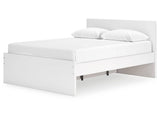 Onita White Queen Panel Platform Bed with 1 Side Storage (Online Special Price) - Ornate Home