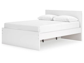 Onita White Queen Panel Platform Bed with 1 Side Storage (Online Special Price) - Ornate Home