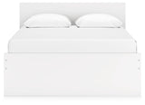 Onita White Queen Panel Platform Bed with 1 Side Storage (Online Special Price) - Ornate Home
