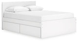 Onita White Queen Panel Platform Bed with 1 Side Storage (Online Special Price) - Ornate Home