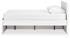 Onita White Queen Panel Platform Bed with 1 Side Storage - Ornate Home