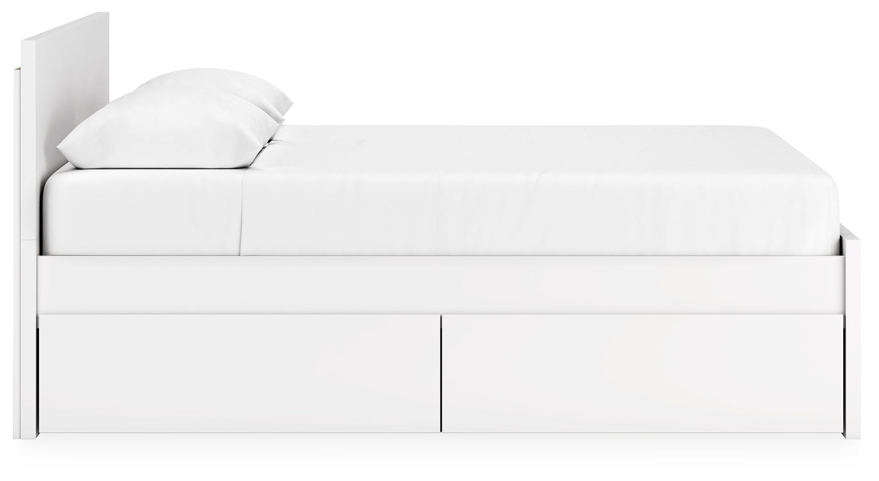 Onita White Queen Panel Platform Bed with 2 Side Storage (Online Special Price) - Ornate Home