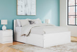 Onita White Queen Panel Platform Bed with 2 Side Storage (Online Special Price) - Ornate Home