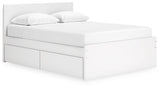 Onita White Queen Panel Platform Bed with 2 Side Storage (Online Special Price) - Ornate Home