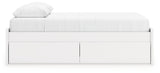 Onita White Queen Platform Bed with 1 Side Storage (Online Special Price) - Ornate Home