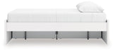 Onita White Queen Platform Bed with 1 Side Storage (Online Special Price) - Ornate Home