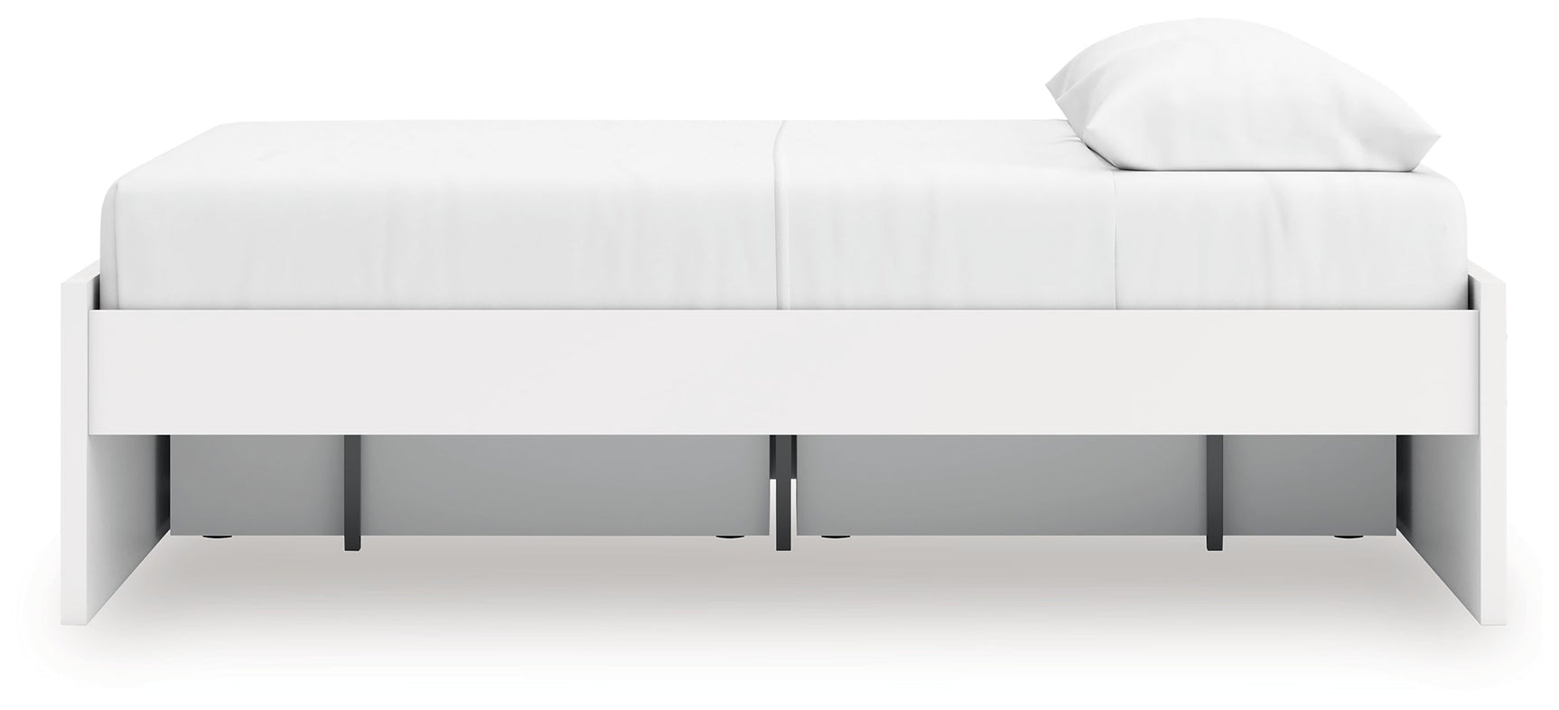 Onita White Queen Platform Bed with 1 Side Storage (Online Special Price) - Ornate Home