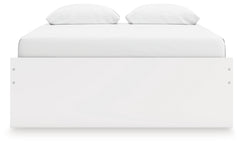 Onita White Queen Platform Bed with 1 Side Storage - Ornate Home