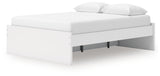 Onita White Queen Platform Bed with 1 Side Storage - Ornate Home