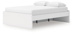 Onita White Queen Platform Bed with 1 Side Storage - Ornate Home