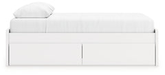 Onita White Queen Platform Bed with 1 Side Storage - Ornate Home
