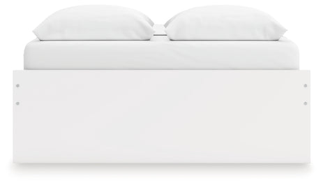 Onita White Queen Platform Bed with 1 Side Storage - Ornate Home