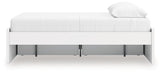 Onita White Queen Platform Bed with 1 Side Storage - Ornate Home