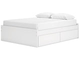 Onita White Queen Platform Bed with 2 Side Storage (Online Special Price) - Ornate Home