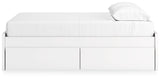 Onita White Queen Platform Bed with 2 Side Storage (Online Special Price) - Ornate Home