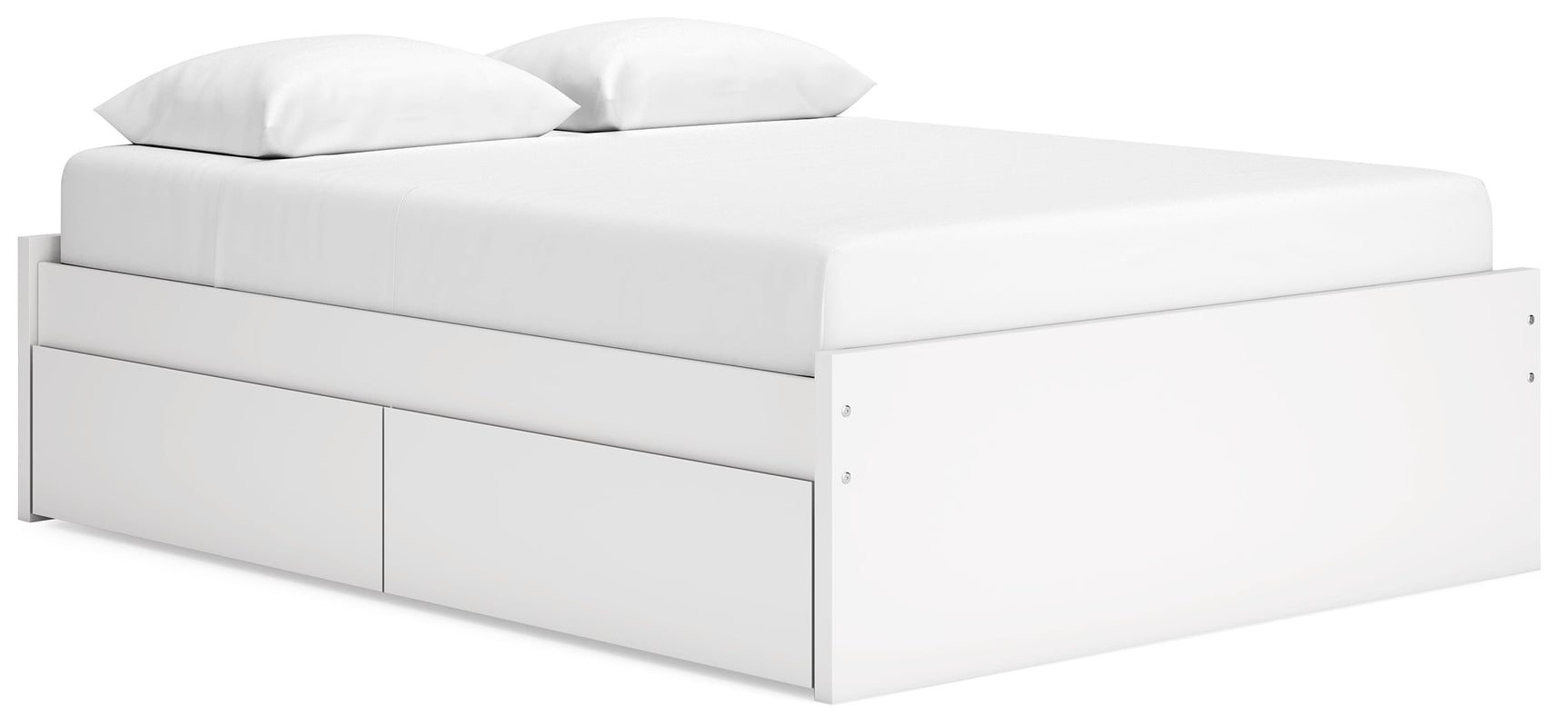 Onita White Queen Platform Bed with 2 Side Storage (Online Special Price) - Ornate Home