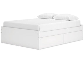 Onita White Queen Platform Bed with 2 Side Storage - Ornate Home