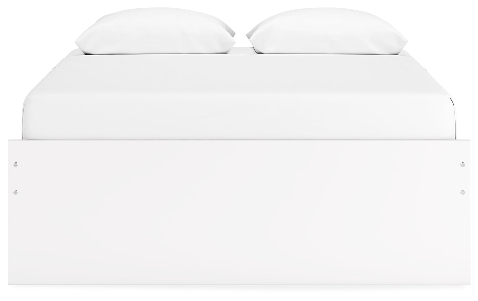 Onita White Queen Platform Bed with 2 Side Storage - Ornate Home