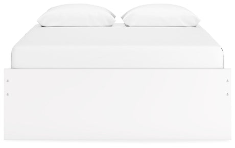 Onita White Queen Platform Bed with 2 Side Storage - Ornate Home