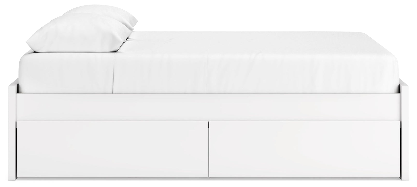 Onita White Queen Platform Bed with 2 Side Storage - Ornate Home