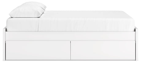 Onita White Queen Platform Bed with 2 Side Storage - Ornate Home