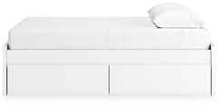 Onita White Queen Platform Bed with 2 Side Storage - Ornate Home