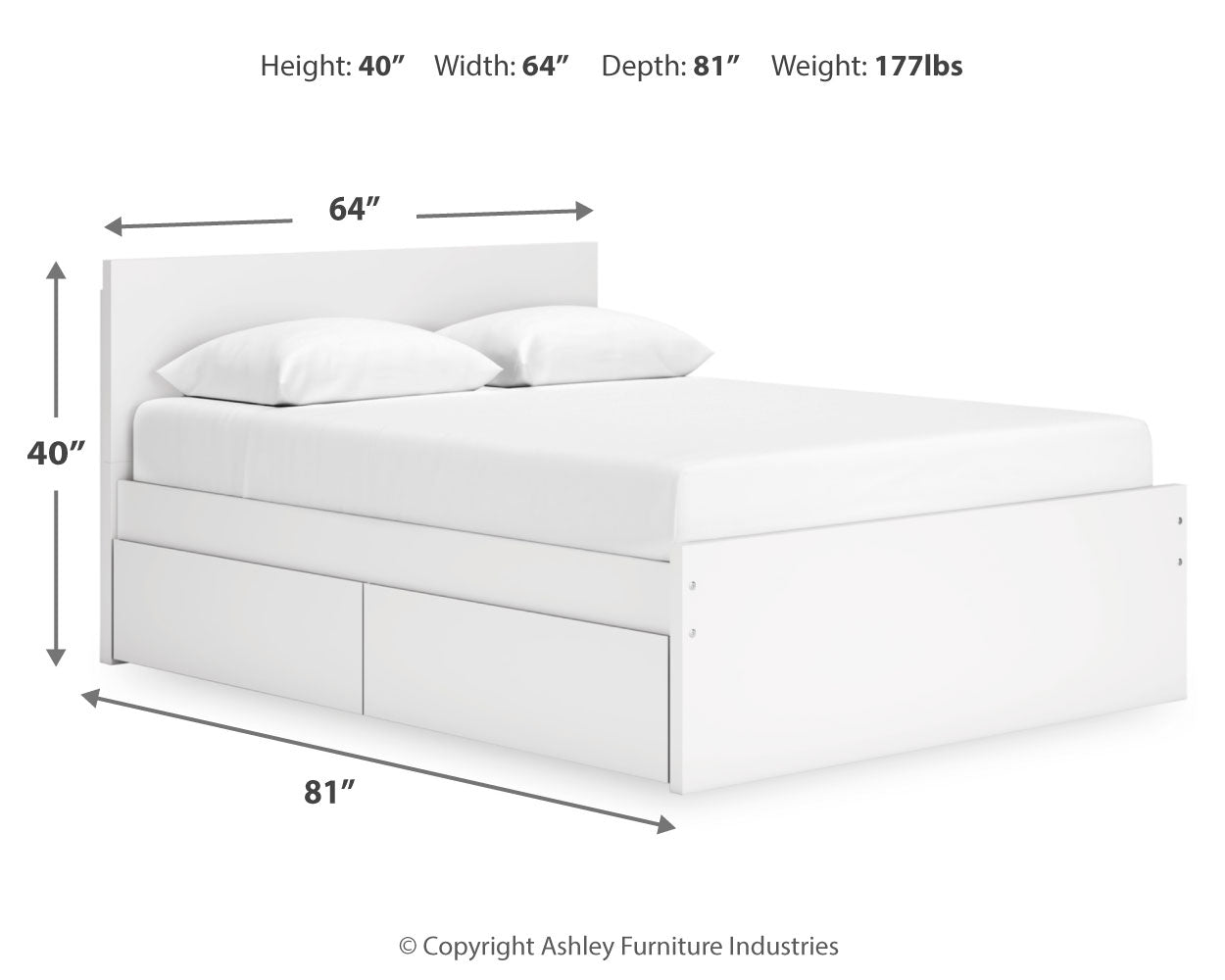 Onita White Queen Storage Bed, Chest and Nightstand - Ornate Home