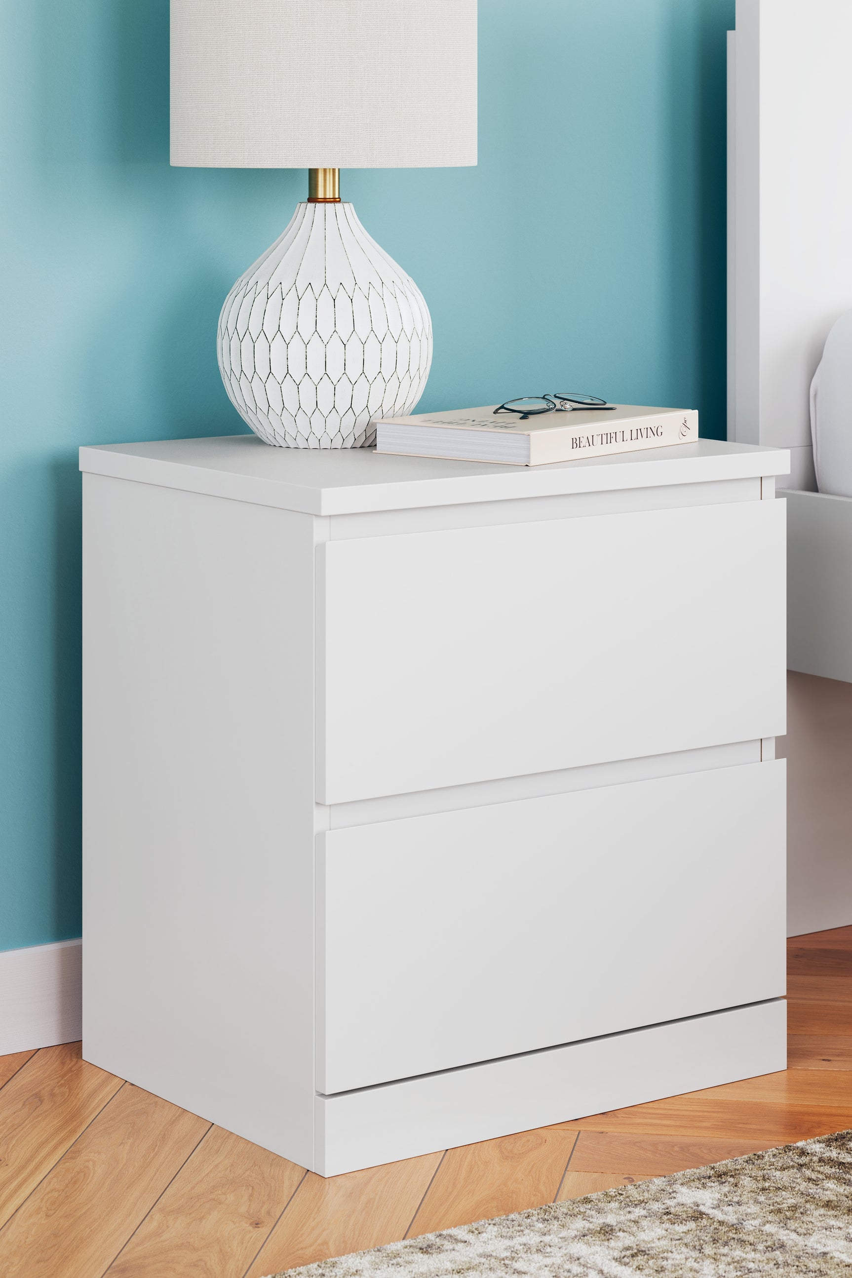Onita White Queen Storage Bed, Chest and Nightstand - Ornate Home