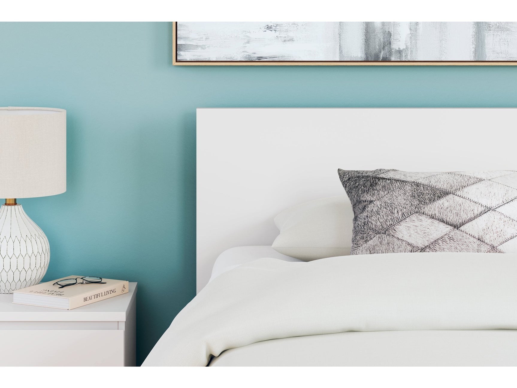 Onita White Twin Panel Headboard (Online Special Price) - Ornate Home