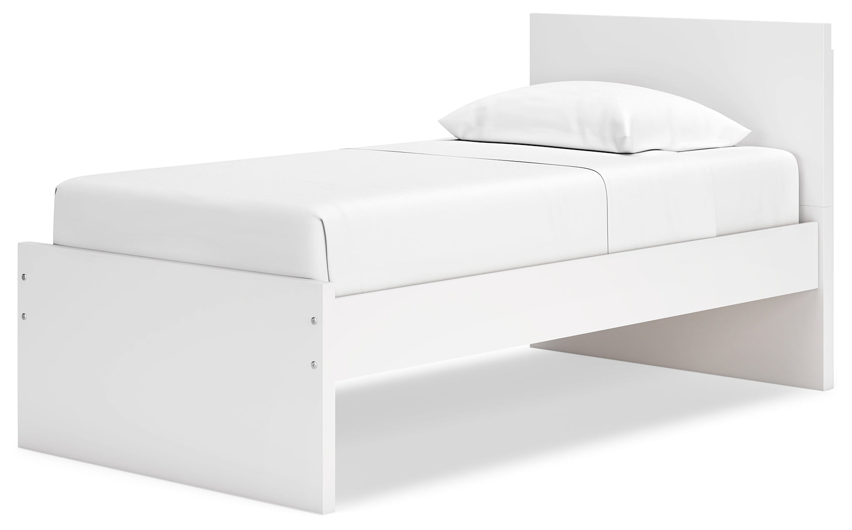 Onita White Twin Panel Platform Bed (Online Special Price) - Ornate Home