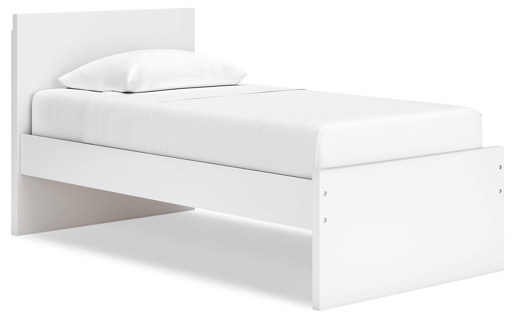 Onita White Twin Panel Platform Bed (Online Special Price) - Ornate Home