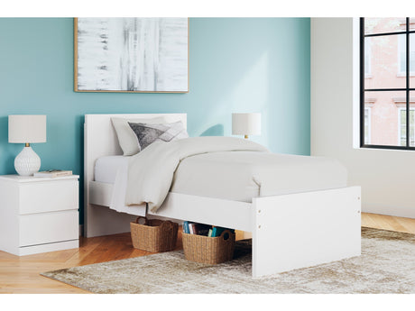 Onita White Twin Panel Platform Youth Bed - Ornate Home