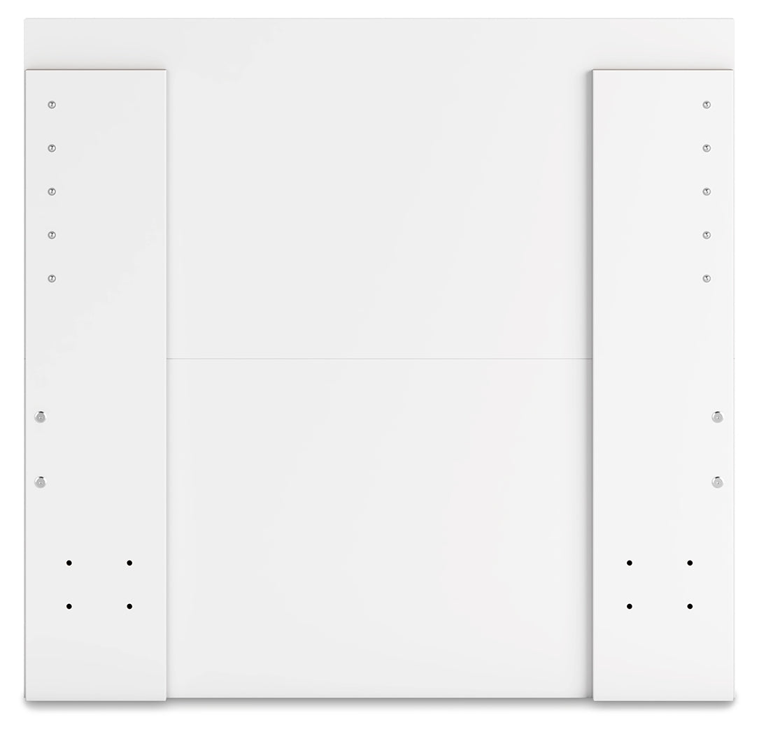 Onita White Twin Panel Platform Youth Bed with 1 Side Storage - Ornate Home