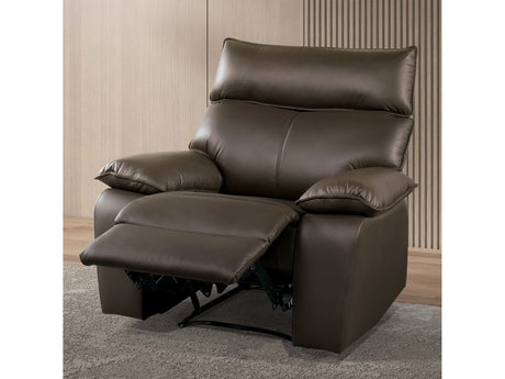 Onoria Brown Leather Match Power Recliner - Ornate Home