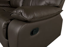 Onoria Brown Leather Match Reclining Loveseat - Ornate Home